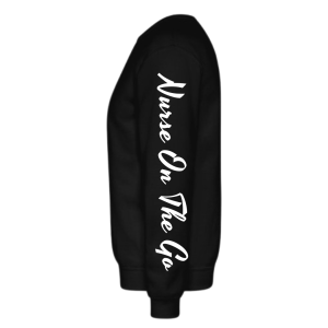 Unisex “Nurse On The Go” sweater for nurses, featuring a premium print and comfortable classic fit.