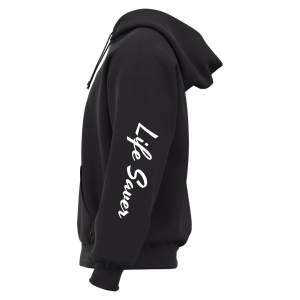Unisex “Life Saver” hoodie featuring double stitching, drawstring hood, and bold printed design for everyday heroes.